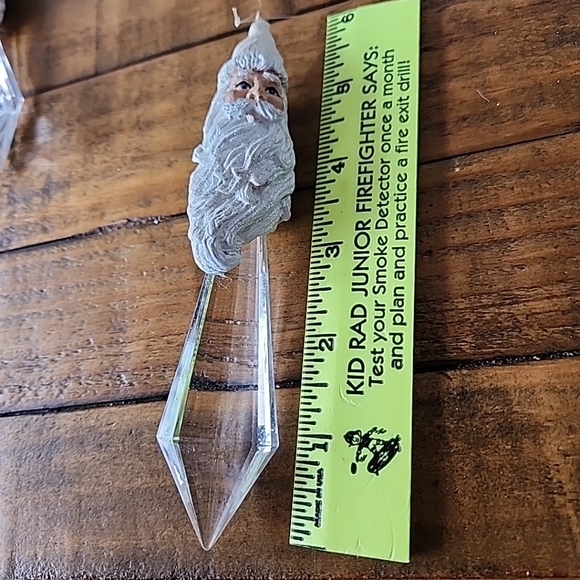 Set of Six Santa Icicle hanging Ornament - Picture 2 of 7